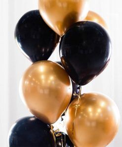 Ballongbukett - Kit - Svart/Guld - Ballongbuketter, Ballonger