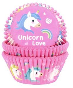 Muffinsformar - Hot Pink - Unicorn Love - 50-pack - Kalasbakning