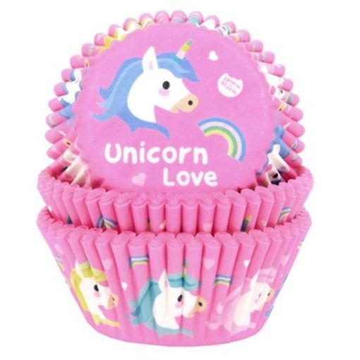 Muffinsformar - Hot Pink - Unicorn Love - 50-pack - Kalasbakning
