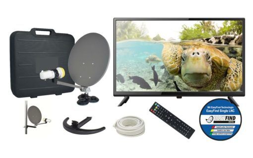 EasyFind 19" Travel TV Camping-Sat-System Sat-Anlage inklusive 19 " LED TV CD07