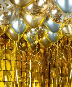 Ballongtak - Guld/Glamour - Ballongkonfetti - Takballongskit, Ballonger
