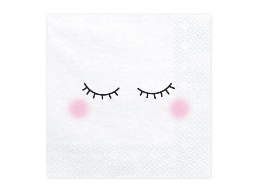 Servetter - Sleeping Face - 20-pack - Servetter till Baby Shower, Baby Shower-dukning, Baby Shower