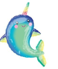 Folieballong - 1 m - Narwhal - Shapes, Folieballonger, Ballonger
