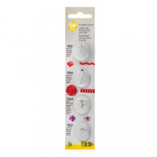 Wilton tyllar - 4-pack - #102, #104, #224, #352 - Tyllar, Verktyg & Tyllar