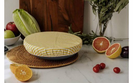 Nuts Innovations Schüsselabdeckung Textil 3er Set Grüne Blätter