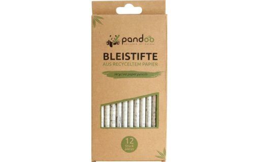 Pandoo Bleistifte aus recyceltem Zeitungspapier 12 Stück