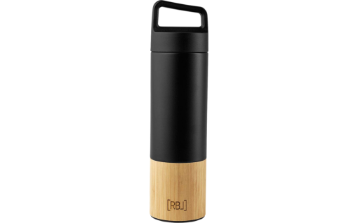 Rebel Outdoor Isolierflasche mit Teesieb 530 ml bambus schwarz