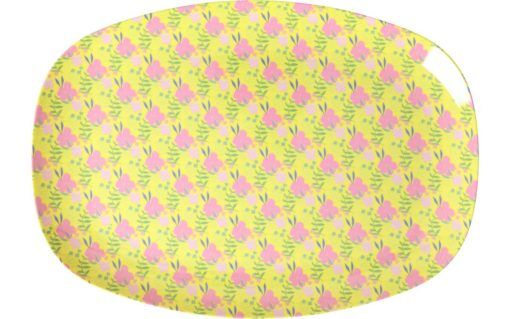 Rice rechteckiger Melaminteller mit Sunny Days Print
