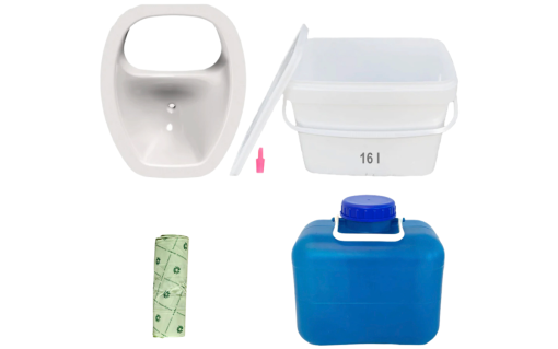 Trelino DIY Set XL für großvolumige Komposttoiletten oval Weiß