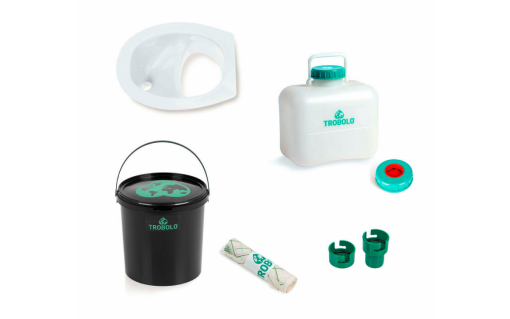 TROBOLO Do it yourself Set 4 teilig für den Eigenbau der Trenntoilette 22 Liter grau