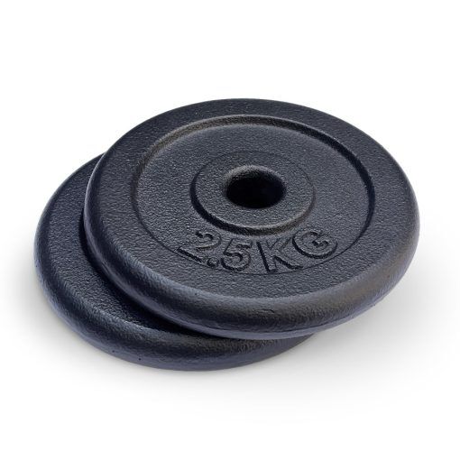 Viktskiva set 25 mm, 2,5 kg x 2