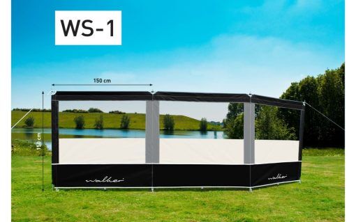 Walker Dreiteiliger Windschutz mit Alu Stangen WS-7