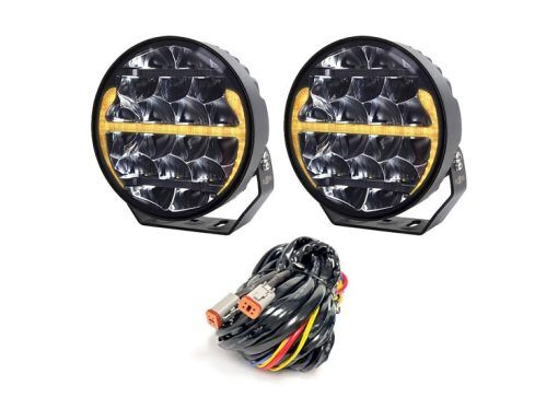 2-pack Predator 9" LED extraljus med kabelsats