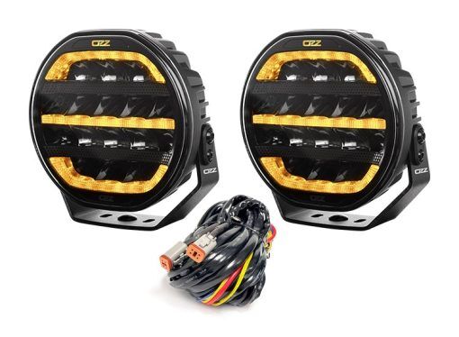 2-Pack OZZ XR2 P7" LED extraljus med kabelsats