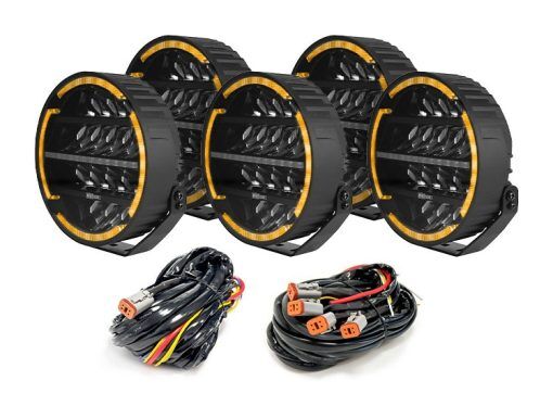 5-Pack BriodLights Olympus LED extraljus 9" med kabelsats