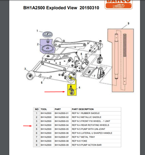 Reservdel gummisadel bh1a2500-01 till Bahco bh1a2500