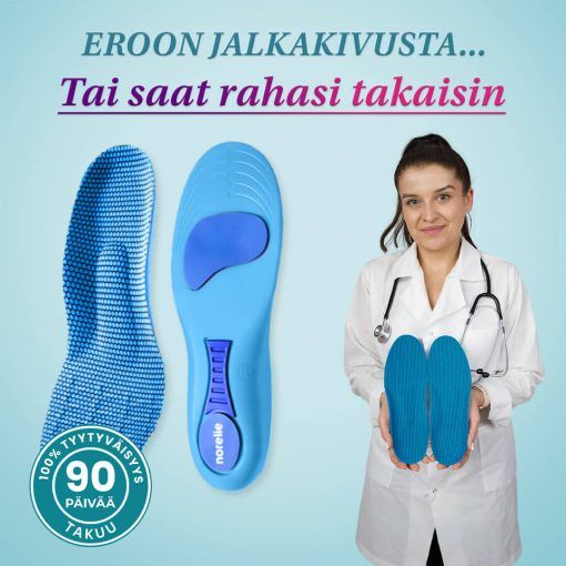 Norelie Comfysole Pohjalliset - Ortopediset Plantaarifaskiitti Pohjalliset - Iskua Vaimentavat Pohjalliset - Vähentää Rasitusta, Miehille, Naisille, 45-46 / 1x pari ComfySole