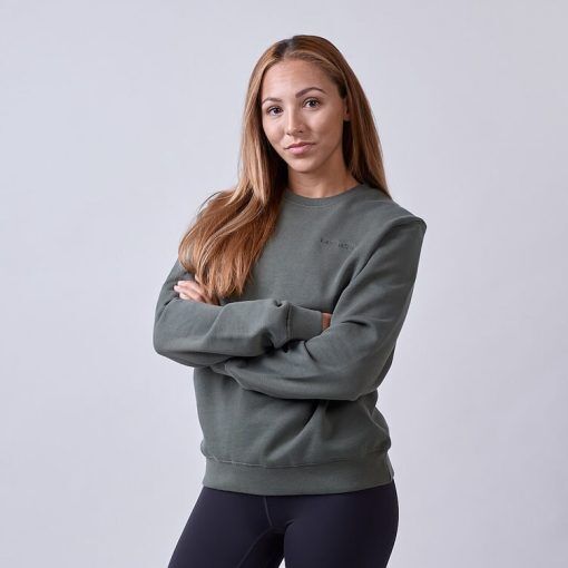 CLN Athletics Sweatshirt Grön Dam Core sweatshirt Wmn Moss green