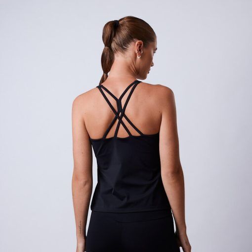 CLN Athletics Träningslinne Svart Dam Fuse singlet 2 in 1 top Black