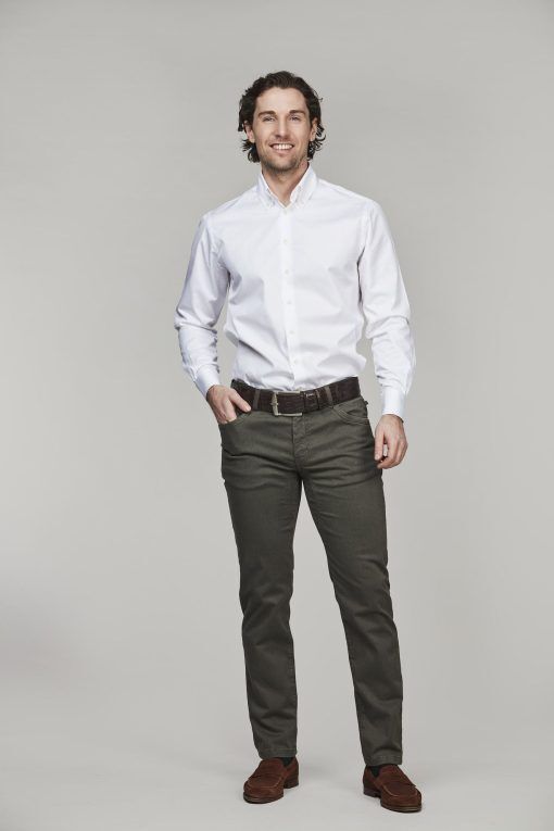 Exklusiva chinos, 5-pkt Cut'n Sew Petz Polo, Grön, 33/34, Hansen & Jacob - 33/34