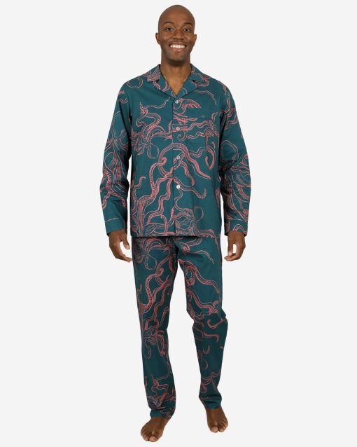 Pyjamas Herr - Octopus Pink