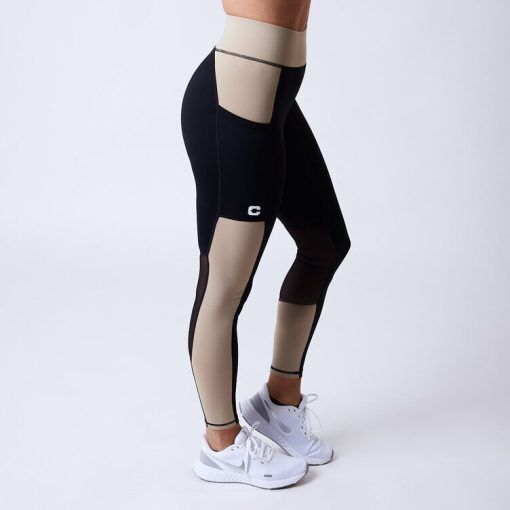 CLN Athletics Tights med fickor Beige Dam Freedom tights Beige