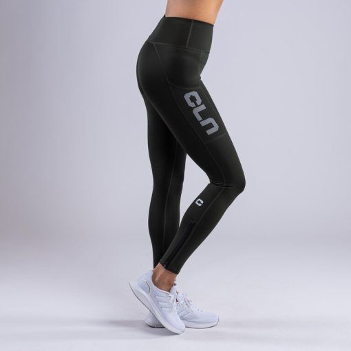 CLN Athletics Tights med fickor Grön Dam Score ws tights Deep forest green