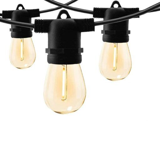 Premium Ljusslinga utomhus - Utebelysning 10-100 meter med utbytbara E27 LED lampor