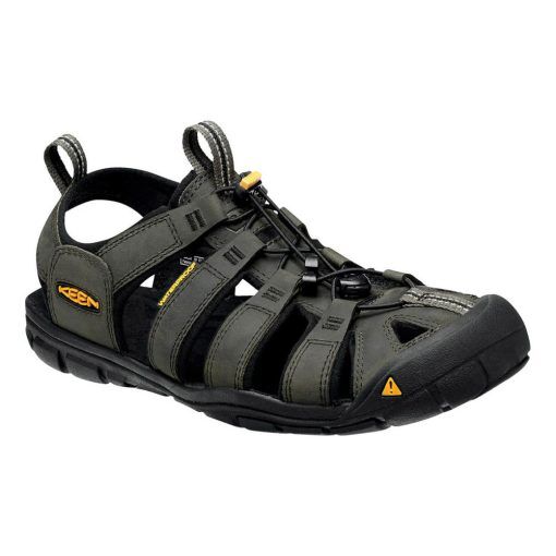 Keen Men’s Clearwater CNX Leather sandaler (herr) - Magnet/Black - 43