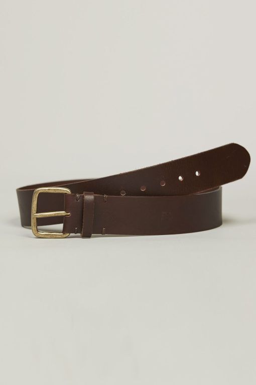 Brown Leather Belt, Brun, 105, Hansen & Jacob -