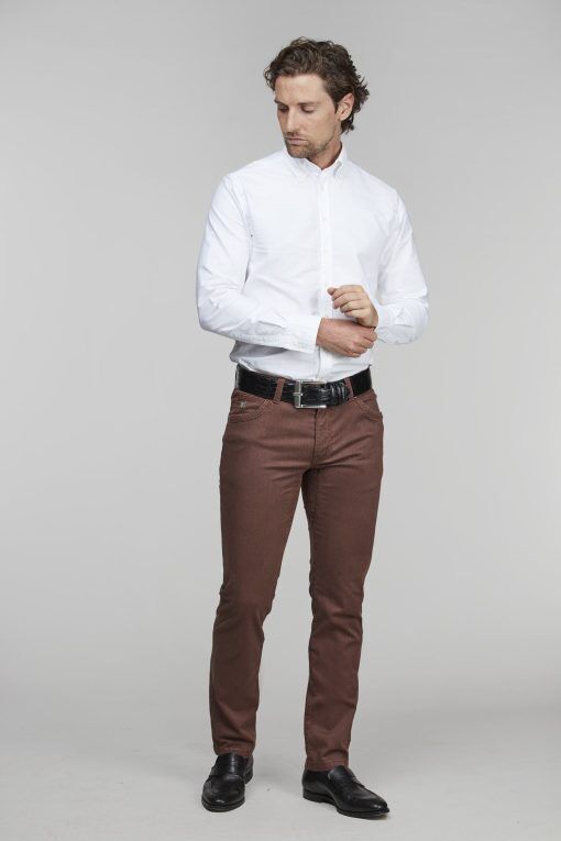 Exklusiva chinos, 5-pkt Cut N'sew Petz, Orange, 33/32, Hansen & Jacob - 33/32