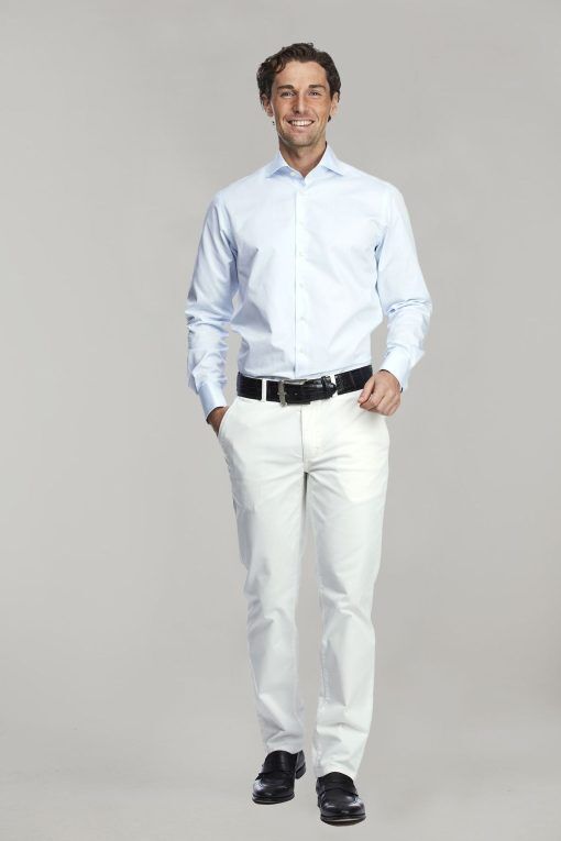Exklusiva Chinos, Classic Chino Cotton White, Vit, 32/32, Hansen & Jacob - 32/32