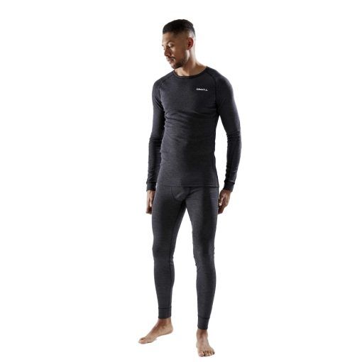 Craft Core Wool Merino Set underställ (herr) - Black/Melange - XXL