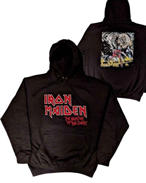 Iron Maiden- The Number of the Beast - Hoodie (Storlek: Small)