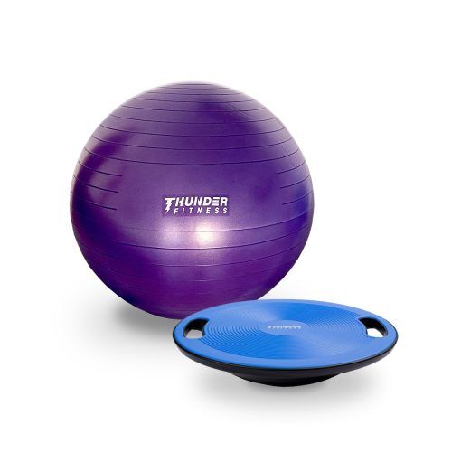 Pilatesboll och Balansplatta Set