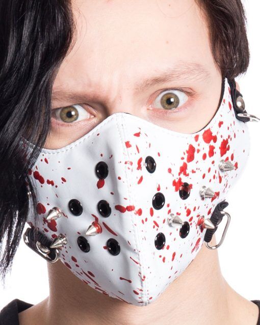 Mask vit med blod