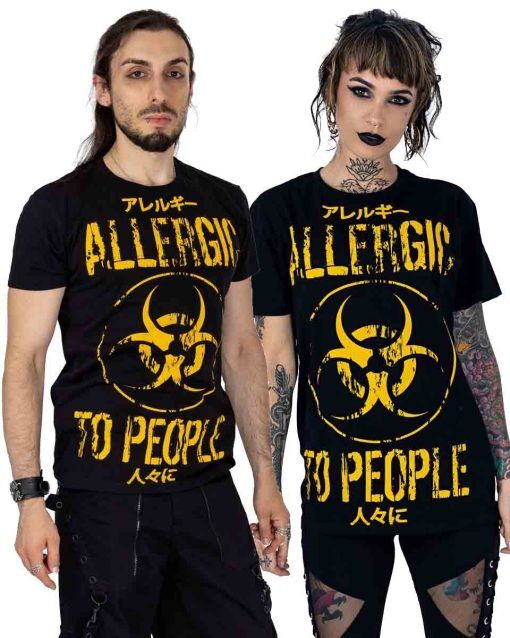 Heartless T-shirt Allergic to people (Storlek: S)
