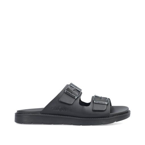 Rieker 24290-00 tvåremssandaler (herr) - Nero - 45