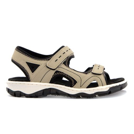 Rieker 68866-61 sandal (dam) - Nebel/Schwarz - 36
