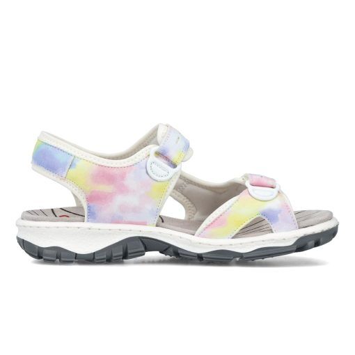 Rieker 68866-91 sandal (dam) - Weiss-Aquarell/Reinweiss - 36