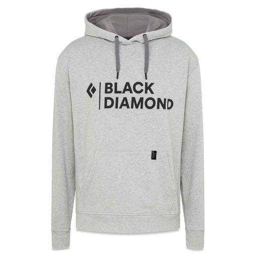 Black Diamond Men&apos;s Stacked Logo Hoody bomullströja (herr) - Nickel Heather - XL