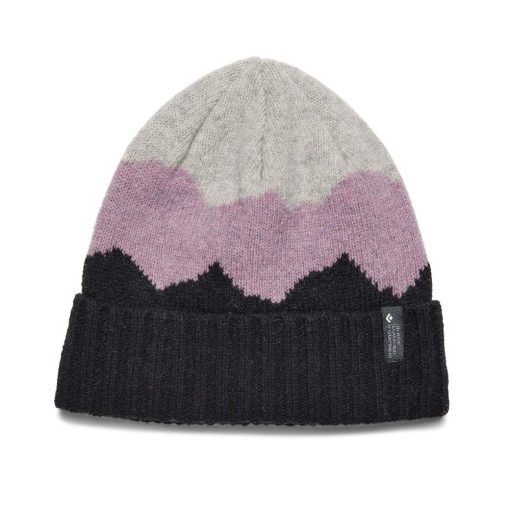 Black Diamond Vista Beanie mössa med mönster - Black/Mulberry/Nickel
