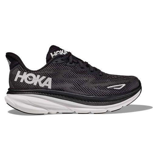 HOKA Clifton 9 löparskor (herr) - Black/White - 49 ⅓