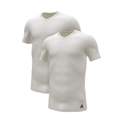 Adidas V-Neck Tshirt 2-pack (herr) - White - M