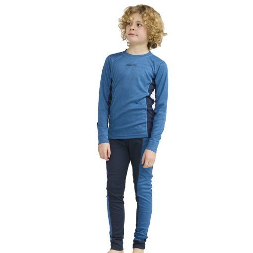 Craft Core Dry Baselayer Set underställ (junior/barn) - Blaze/Whale - 122