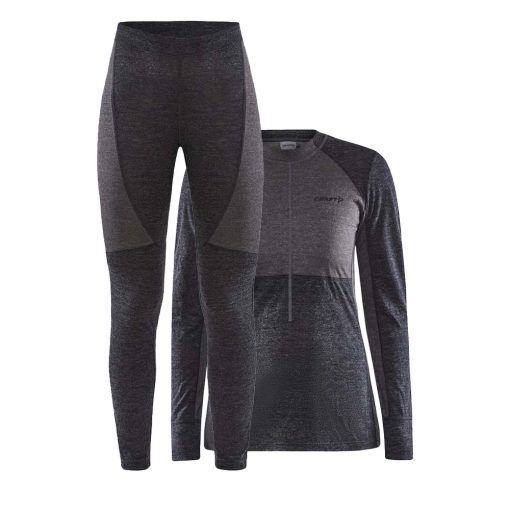 Craft Core Wool Mix Set ullunderställ (dam) - Black/Granite - S