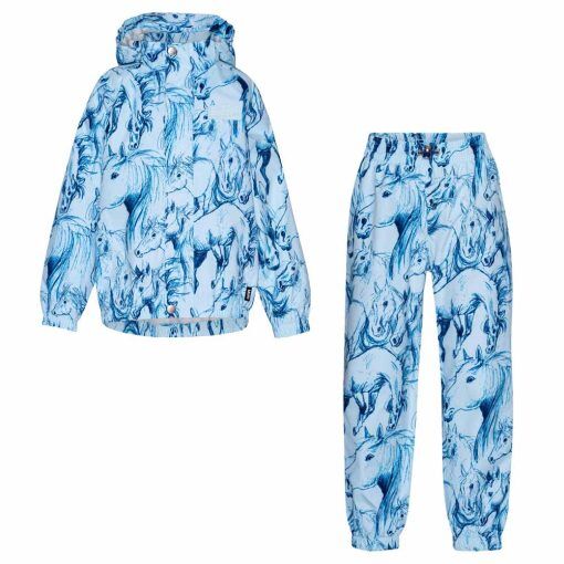 Molo Whalley regnset (barn/junior) - Sky Blue Horses - 110/116