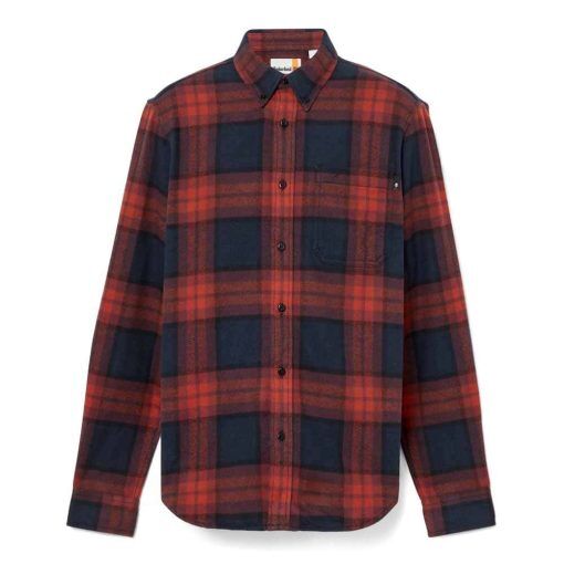 Timberland Heavy flannel plaid skjorta (herr) - Dark Sapphire - XL
