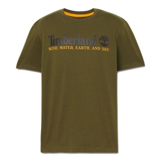 Timberland WWES Front Graphic Tee T-Shirt Regular (herr) - Olive - L