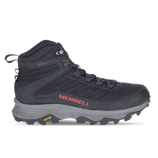 Merrell Moab Speed Thermo Mid Waterproof Spike vinterkängor (herr) - Black/Black - 44